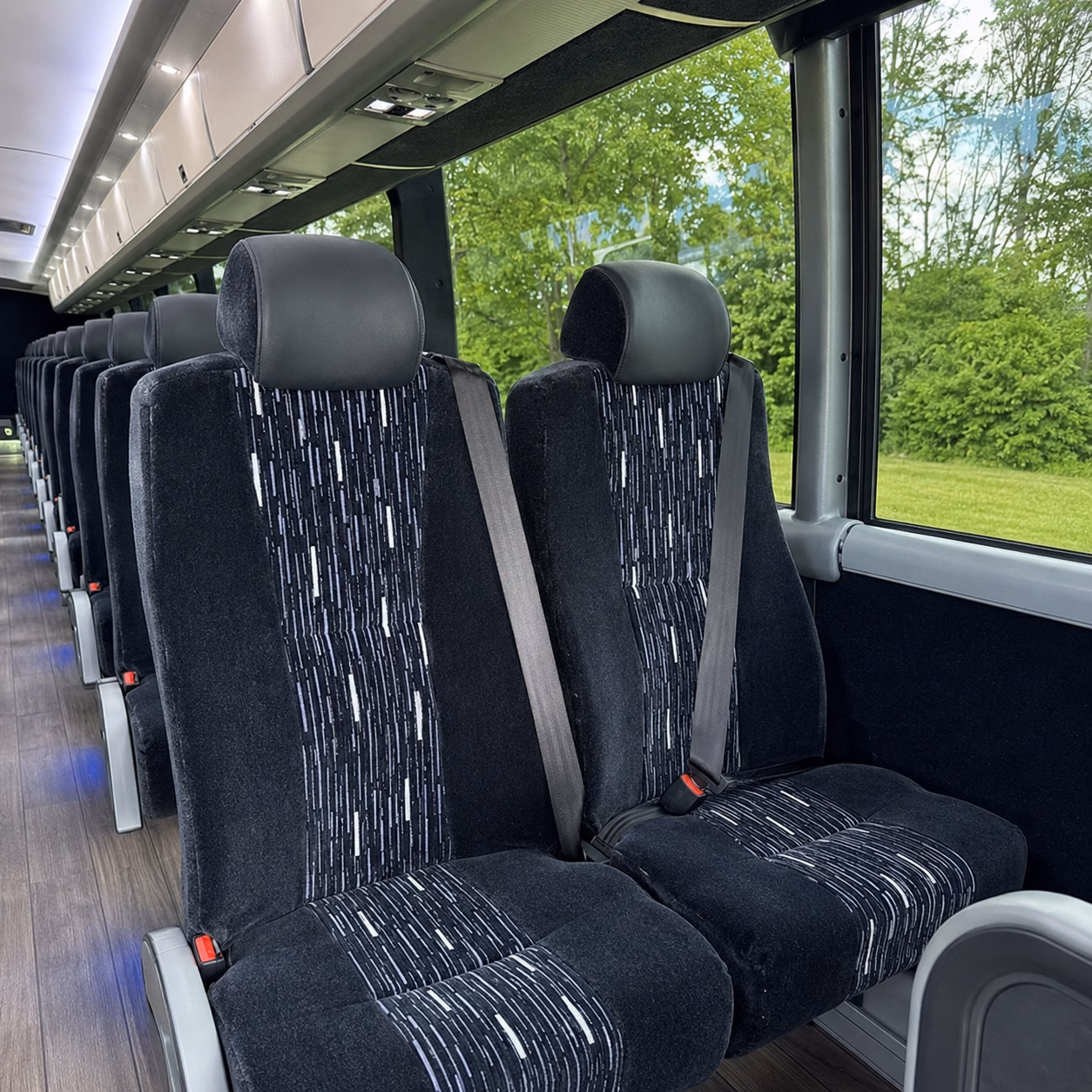 dallas charter bus services interior